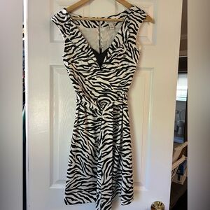 White House Black Market Zebra Print Mini Dress